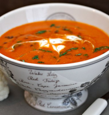 orange blomkålsuppe