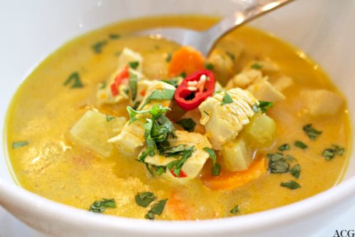 indisk kyllingsuppe