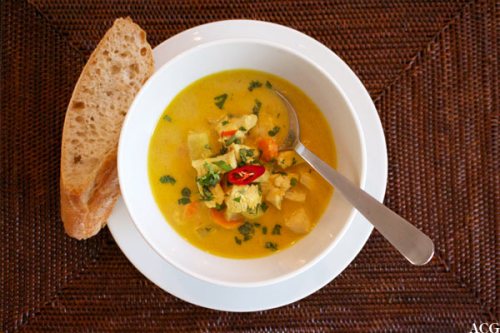 Indisk kyllingsuppe a la Trine