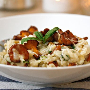 bilde av kantarellrisotto