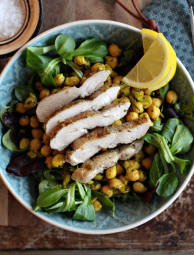 kikertsalat med kylling