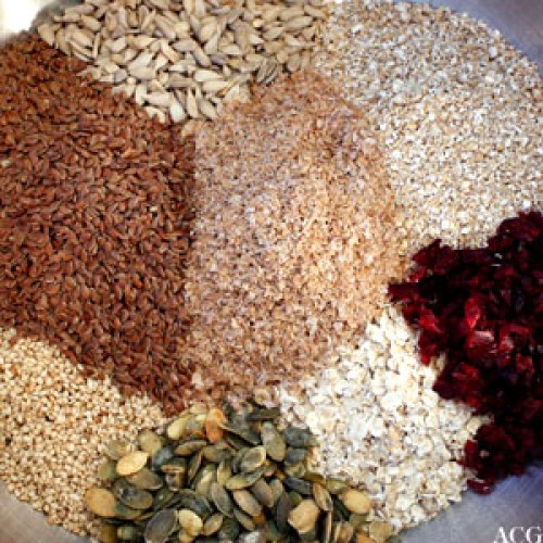 ingredienser til hjemmelaget knekkebrød