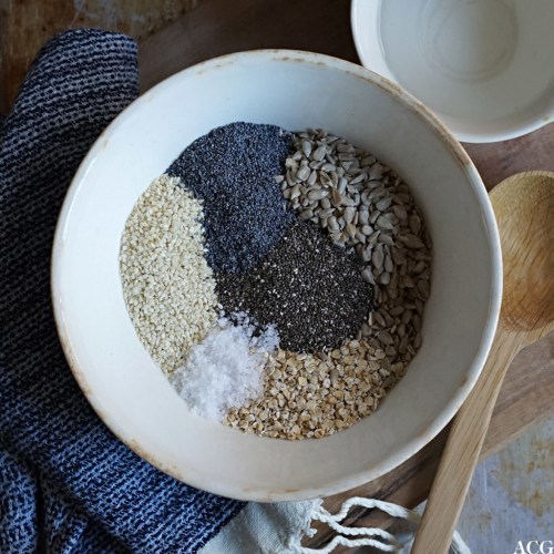 havre og frø til knekkebrød med chia