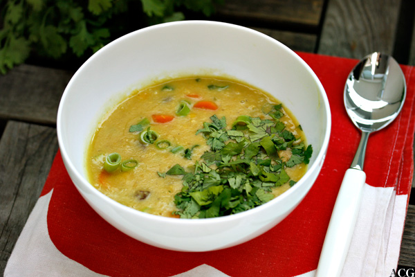 linsesuppe med kokosmelk