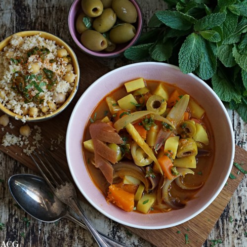 vegetargryte med marokkanske smaker