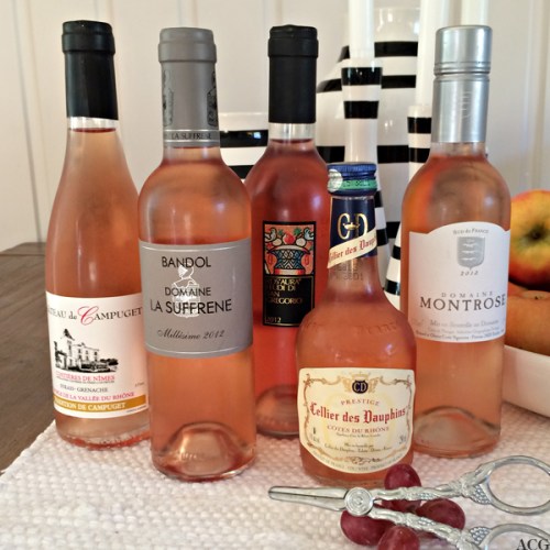 bilde av 5 halvflasker rosévin til vintest